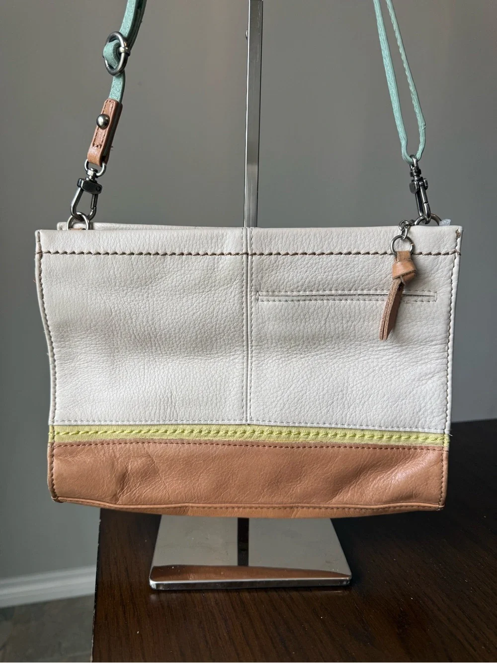 THE SAK Iris Multi Colored Leather 3-way Demi Clutch Crossbody Shoulder Bag